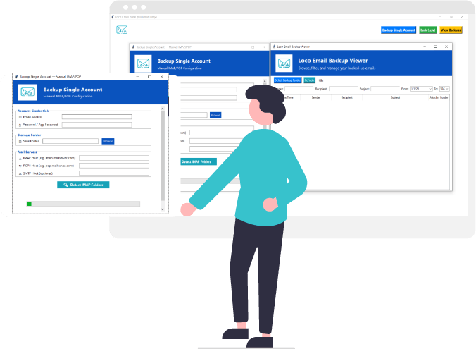 Loco Email Backup Illustration